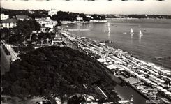 CPA Juan Les Pins Vue Generale De La Plage