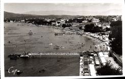 CPA Juan Les Pins Panorama De La Plage