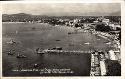 CPA Juan Les Pins La Plage Et Vue Generale