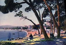 CPA Juan Les Pins La Plage Vue A Travers Les Pins