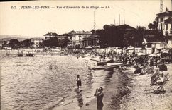CPA Juan Les Pins Vue D'Ensemble De La Plage