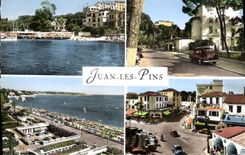 CPA Juan Les Pins hotels avenue de la pinede plage carrefour