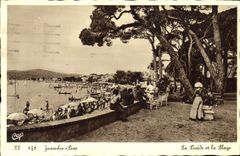 CPA Juan Les Pins La Pinede Et La Plage
