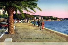 CPA Juan Les Pins Le Boulevard De La Plage