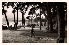 CPA Juan Les Pins La Pinede Et La Plage