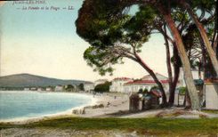 CPA Juan Les Pins La Pénède Et La Plage