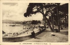 CPA Juan Les Pins La Pinede Et La Plage