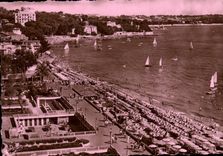 CPSM Juan Les Pins La Plage Du Grand Pin