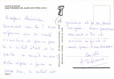 CPSM Juan Les Pins Une Pensee
