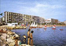 CPSM Juan Les Pins L'Ecole De Voile La Plage