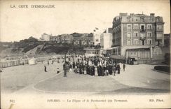 CPA Dinard La Digue Et Le Restaurant Des Terrasses