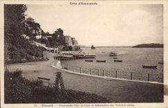 CPA Dinard Promenade Clair De Lune Et Debarcadere Des Vedettes Vertes