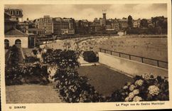CPA Dinard La Plage Vue Du Casino Municipal