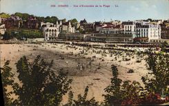 CPA Dinard Vue D'Ensemble De La Plage