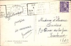 CPA Dinard Promenade Et Rochers Du Moulinet