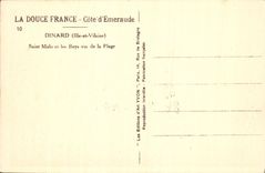 CPA Dinard Saint Malo Et Les Beys Vus De La Plage