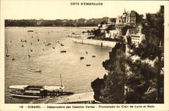 CPA Dinard Debarcadere Des Vedettes Vertes Promenade Du Clair De Lune Et Rade