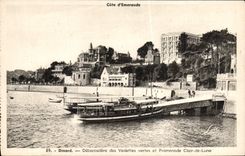 CPA Dinard Debarcadere Des Vedettes Vertes Et Promenade Clair De Lune