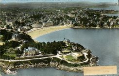 CPA Dinard Pointe Du Moulinet Et La Plage Vue Aerienne