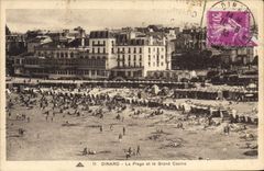 CPA Dinard La Plage Et Le Grand Casino