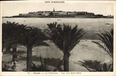 CPA Dinard La Palmeraie Vue Vers Saint Malo