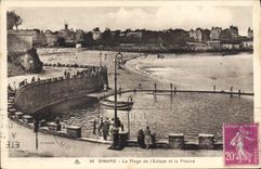 CPA Dinard La Plage De I'Ecluse Et La Piscine