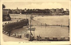CPA Dinard La Plage De I'Ecluse Et La Piscine