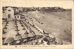 CPA Dinard La Terrasse Du Casino Municipal Et La Plage