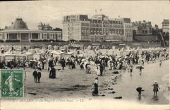 CPA Dinard La Plage Et I'Hotel Royal