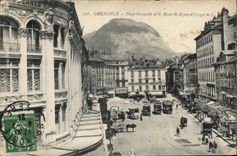 CPA Grenoble Place Grenette Et Le Mont St Eynard