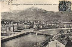 CPA Grenoble Vue Generale Et Le Moucherotte Pris Du Fort Rabot