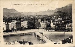 CPA Grenoble Vue Generale Et Le Cours St Andre