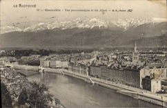 CPA Grenoble Vue Panoramique Et Les Alpes