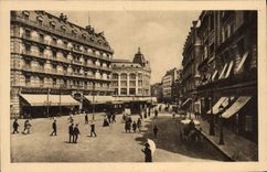 CPA Grenoble Rue Felix Poulat Et Le Grand Hotel Moderne