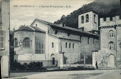 CPA Grenoble L'Eglise St Laurent