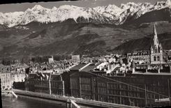 CPA Grenoble Clocher Saint Andre Palais De justice Chaine De Belledonne