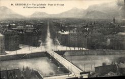 CPA Grenoble Vue Generale Pont De France cours jean jaures