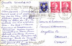 CPA Grenoble Vue Generale Chaine Des Alpes