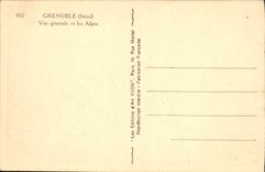 CPA Grenoble Vue Generale Et Les Alpes
