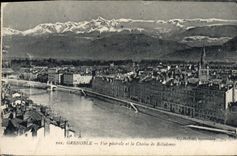 CPA Grenoble Vue Generale Et La Chaine De Belledonne