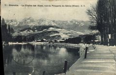CPA Grenoble La Chaine Des Alpes Vue Du Polygone Du Genie