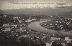 CPA Grenoble Vue Generale De I'Ile Verte La Tronche Et Les Alpes