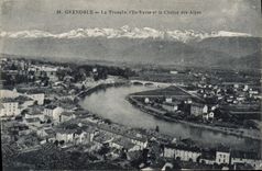 CPA Grenoble La Tronche I'Ile Verte Et La Chaine Des Alpes