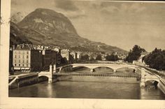CPA Grenoble Vue Generale Sur Les Quais la Tronche