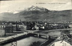 CPA Grenoble Vue Generale Et Le Moucherotte