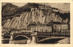 CPA Grenoble Pont De La Porte De France Et Les Forts