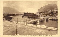 CPA Grenoble La Tournant De L'Isere Et Le Casque De Neron