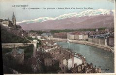 CPA Grenoble Vue Generale Sainte Marie D'En Haut Et Les Alpes