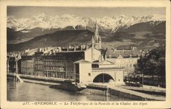 CPA Grenoble Le Teleferique De La Bastille Et La Chaine Des Alpes