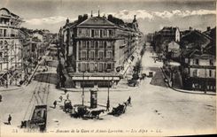 CPA Grenoble Avenues De La Gare Et Alsace Lorraine
